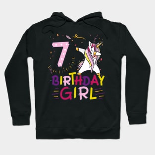 Funny Birthday Gift 7 year old Girl Dabbing Unicorn T-Shirt Hoodie